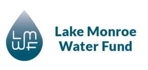 Water droplet with LMWF representing Lake Monroe Water Fund